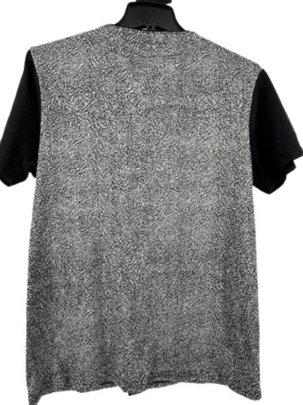 Brooklyn Cloth Men's Gray Baseball Shirt Size Large V-Neck Crackle Gray Black - Picture 2 of 7
